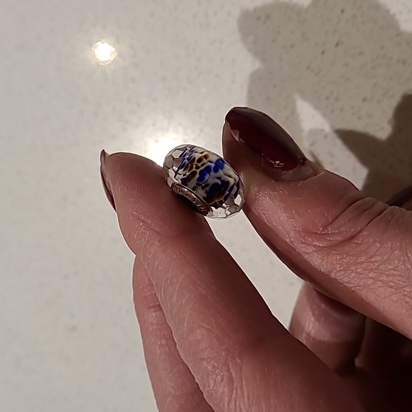 EUC Pandora snake skin pattern murano glass charm - Picture 2 of 4